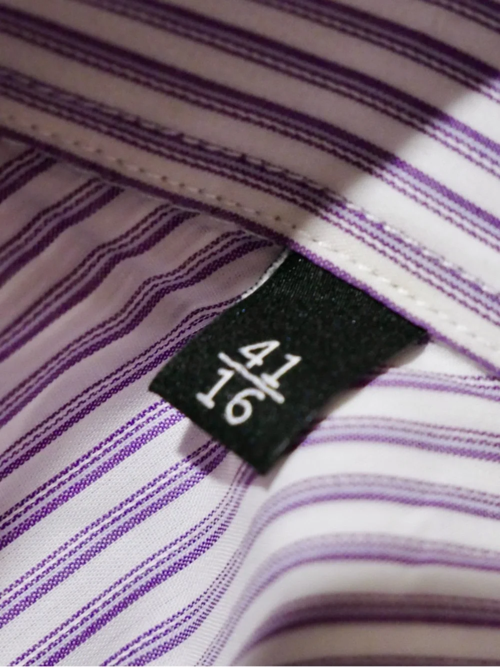 Gucci Mens Slim Fit Striped Dress Shirt Purple White Size 41 16 Made‎ in Italy